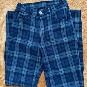 Brandy Melville Skinny Plaid Pants SMALL